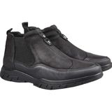 Bags Shoes Marcomen 14125 Erkek Hakiki Nubuk Deri Fermuarlı Spor Bot - Siyah