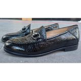 Bags Shoes Nish N2020-12 Kadın Hakiki Açma Deri Loafer Ayakkabı - Siyah - Açma