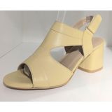 Bags Shoes Nish N312 Kadın Hakiki Deri Yazlık Topuklu Ayakkabı - Sarı