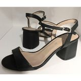 Bags Shoes Nish N315 Kadın Hakiki Deri Tak Bant Topuklu Yazlık Ayakkabı - Siyah