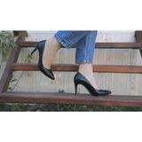Bags Shoes Nish N4292 Kadın Hakiki Deri Kasik Stiletto Ayakkabı - Siyah