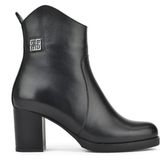 Bags Shoes Nish N528 Kadın Hakiki Deri Topuklu Platformlu Klasik Bot - Siyah