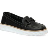Bags Shoes Polaris 105014 Kadın Hakiki Deri Günlük Loafer Ayakkabı - Siyah