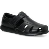 Bags Shoes Polaris 109171 Erkek Hakiki Deri 5 Nokta Anatomik Comfort Taban Kapalı Sandalet - Siyah