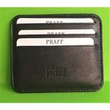 Bags Shoes Praff 180222 Hakiki Deri Unisex Mini Kartlık - Siyah