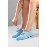 Bags Shoes Step More Z352024 Kadın Hakiki Deri Sneaker Spor Ayakkabı - Mavi