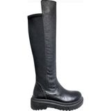 Bags Shoes Step More Z38275 Kadın Hakiki Deri Lastik Garnili Ultra Hafif Spor Fermuarlı Çizme - Siyah