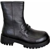 Bags Shoes Step More Z413500 Kadın Zincirli Hakiki Deri Fashıon Bot - Siyah