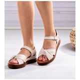 Bags Shoes Venüs 2216403Y Kadın Hakiki Deri Çapraz Bant Ultra Comfort Sandalet - Bej