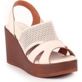 Bags Shoes Venüs 2310801Y Kadın Hakiki Deri Yüksek Dolgu Taban Sandalet - Bej