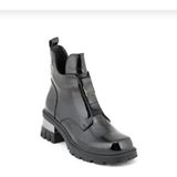 Bags Shoes Venüs 2353905K Kadın Hakiki Açma Deri Rugan Günlük Bot - Siyah - Rugan
