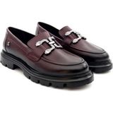 Bags Shoes Venüs 2412906K Kadın Hakiki Deri Kalın Tabanlı Loafer Ayakkabı - Bordo