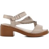 Bags Shoes Venüs 25020310Y Kadın Hakiki Deri Topuklu Sandalet - Gri