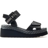 Bags Shoes Venüs 2512303Y Hakiki Deri Dolgu Taban Sandalet - Siyah