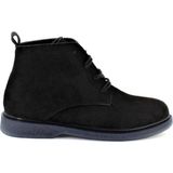 Bags Shoes White Angel 001122-008 Papy Kadın Jal Kaymaz Taban Süet Günlük Bot - Siyah Süet