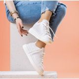 Bags Shoes White Angel 2023-603 Kadın Yüksek Taban Sneaker Spor Ayakkabı - Beyaz