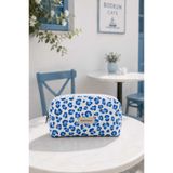 BagsMadame Leopar Desenli Kozmetik Seyahat Organizeri ve Makyaj Çantası Büyük Boy 20x19 Cm