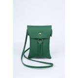 BagsMadame Yeşil Mıknatıs Kapamalı Çapraz Telefon ve Omuz Çantası 20x13 Cm