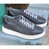 Bagsshoes PRX18027 Erkek Hakiki Deri Yüksek Taban Sneaker Ayakkabı - Füme