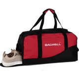Bagwell Ayakkabı Bölmeli Büyük Boy Spor Seyahat ve Fitness Çantası Koyu Kırmızı Tekstil Malzeme