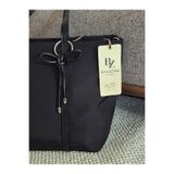 Bagzone Fiyonk Detaylı Geniş İç Hacimli Omuz Ve Kol Çantası Evrak Notebook Çantası En45 Boy30