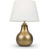 Bahar Aydınlatma Vera Krem Başlıklı Eskitme Gold Modern Abajur