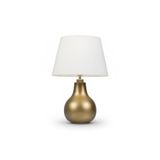 Bahar Aydınlatma Vera Krem Başlıklı Eskitme Gold Modern Abajur