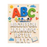Bahar Çiçekçilik Alfabe 3D Harf Boyama Seti – Çocuklar İçin Eğitici Taş Boyama ve Harf Öğrenme Oyuncak Seti ölculeri boy 5cm kalınlık 5 cm i