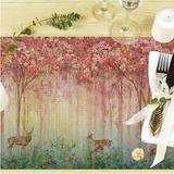 Bahar Konseptli Kumaş Amerikan Servis 4'lü Set 35X50CM (Keten, Ulusl. Yıkama ve Solmama Sertifikası) - 35 x 50 cm - Çok Renkli