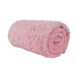 Bahar Pembe Peluş Bebek Battaniyesi 100X120 Pembe