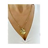 Bahar Takı ve aksesuar Kadın Çelik Yonca Kolye