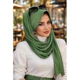 Bahar Yeşili Şapkalı Şal