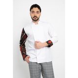 Baharat Desenli Beyaz Şef Ceket Aşçı Uniforma (Chef Ceket) Personel Kıyafeti - 3XL