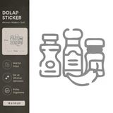 Baharatlar Mat Gri Dekoratif Folyo Sticker 14X14 Cm