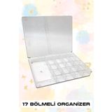 BaharTCRT Boncuk Ve Hobi Kutusu 17 Gözlü Çok Amaçlı Organizer Kutu
