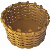 Bahat Ahşap Hasır Altın Varaklı Mini Çerezlik Ekmeklik 13*7,5 cm