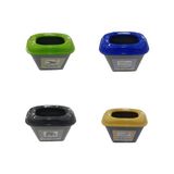 Bahat Cam Metal Plastik Kağıt Atık Geri Dönüşüm Çöp Kutusu Kovası Seti