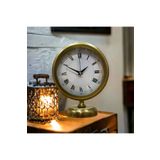 Bahat Eskitme Gold Metal Ofis Salon Otel Masa Saati 25*20 cm Y7