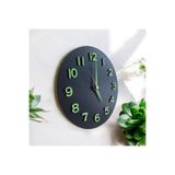 Bahat Fosforlu 3d Kabartma Rakam Ahşap Mini Küçük Duvar Saati Çap 22 Cm Kek Kalıbı Hediyeli