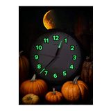 Bahat Fosforlu Gece Karanlıkta 5 Saat Parlayan 3d Duvar Saati Çap 28 cm Beyaz