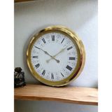 Bahat Gold Metal Çerçeveli Salon Otel Ofis Duvar Saati Çap 60 cm