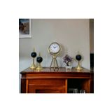 Bahat Gold Metal Ofis Salon Otel Ayaklı Masa Saati 26*45 cm M30
