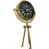 Bahat Gold Metal Ofis Salon Otel Masa Saati 26*45 cm H2