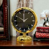 Bahat Gold Parlak Metal Ofis Salon Otel Masa Saati B1