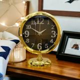 Bahat Gold Parlak Metal Ofis Salon Otel Masa Saati B5