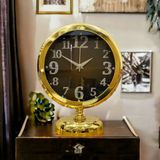 Bahat Gold Parlak Metal Ofis Salon Otel Ofis Masa Saati B13
