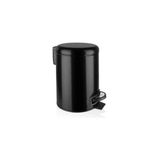 Bahat Metal Siyah Renkli Pedallı Ofis Banyo Wc Çöp Kovası 5 Litre Iç Kovalı