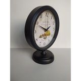 Bahat Siyah Renkli Metal Ofis Salon Masa Saati 25*20 cm R3