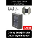Bahçe Aydınlatması Solar Güneş Enerjili Dekoratif LED Işıklı Lamba Dış Mekan Su Geçirmez Sağlam - Siyah