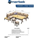Bahçe Balkon Mobilyası Köşe TAKIM2X2.4MT Yöndeğişebilir - 7